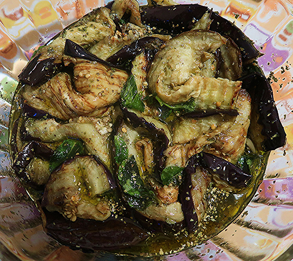 melanzane alla menta grigliate