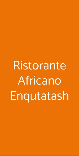 Ristorante Africano a Roma? Sei sulla pagina giusta